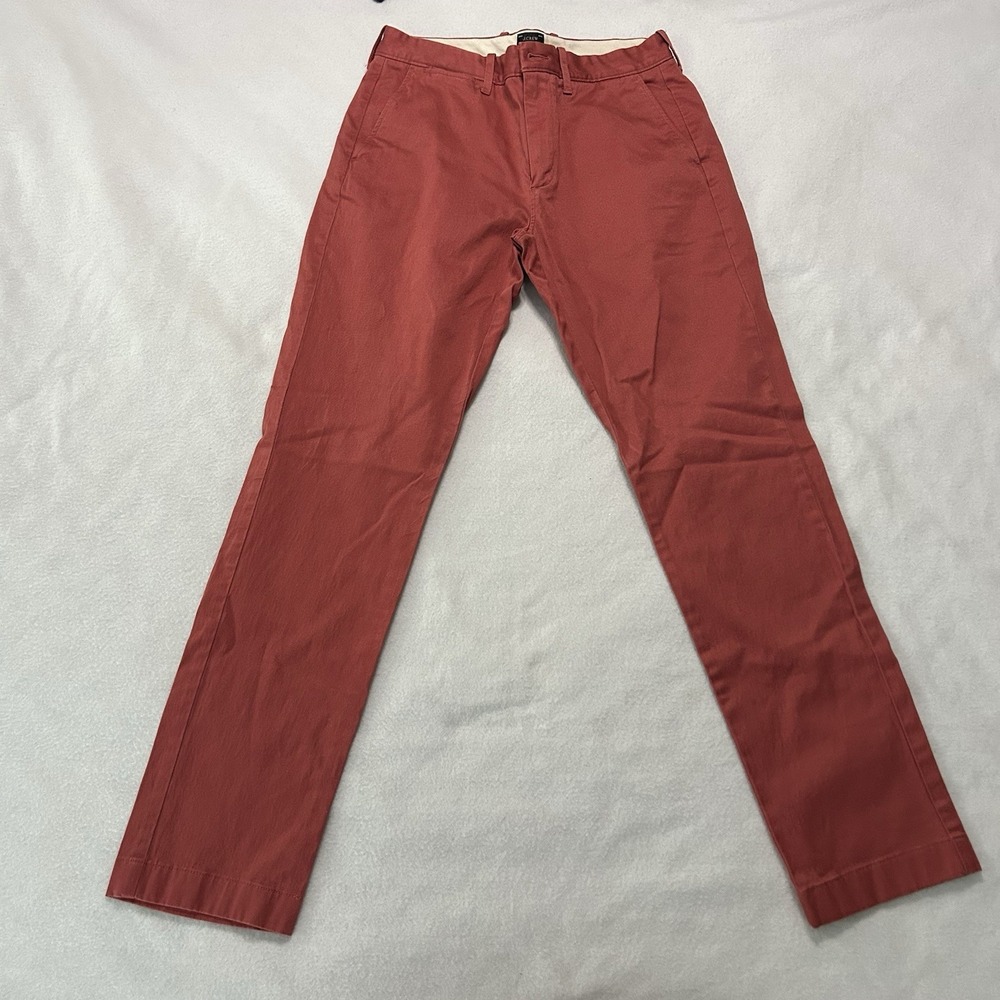 J.Crew Stretch 770 Straight Men's 30X32 Maroon Red Chino Pants Preppy